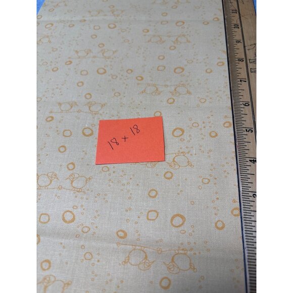 Cotton Quilting Fabric 18" x 18" Orange Bubble Print Lightweight by Connecting T - Picture 4 of 4